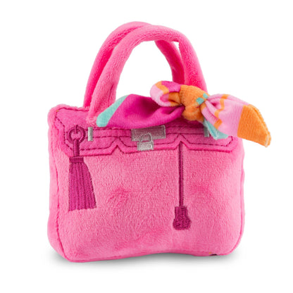 Haute Diggity Dog - Barkin Bag -  *RICH BITCH* Pink w/ Scarf - SMALL SIZE - Dog