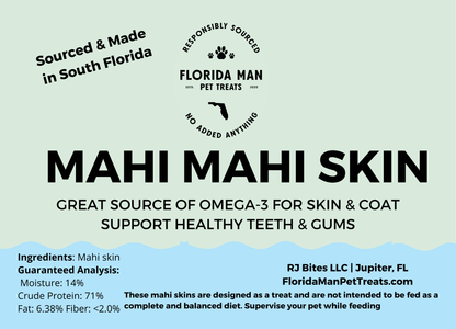 Florida Man Pet Treats - XL Dehydrated Mahi Mahi Dog Chew