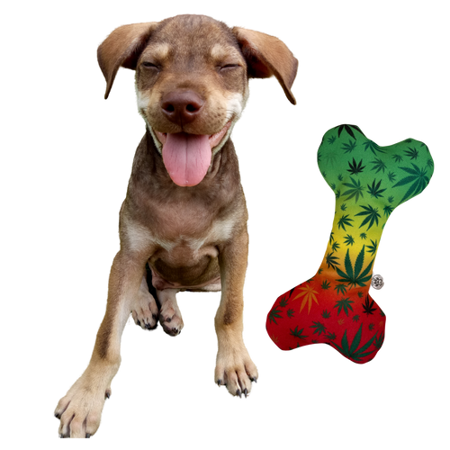 PAW:20 - Stoned to da Bone 420 Dog Toy 🐶  Marijuana, Weed Themed