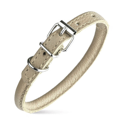 Dogline - Soft Leather Round Collar