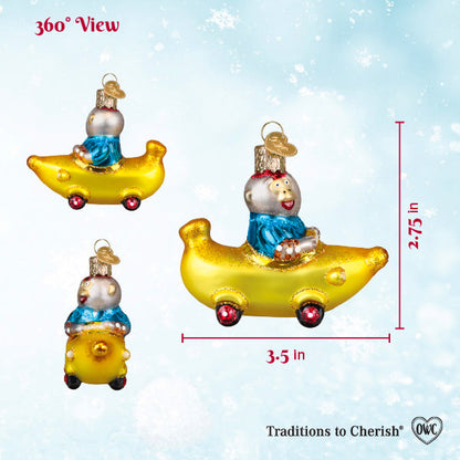 Bananas Gorilla's Bananamobile Ornament