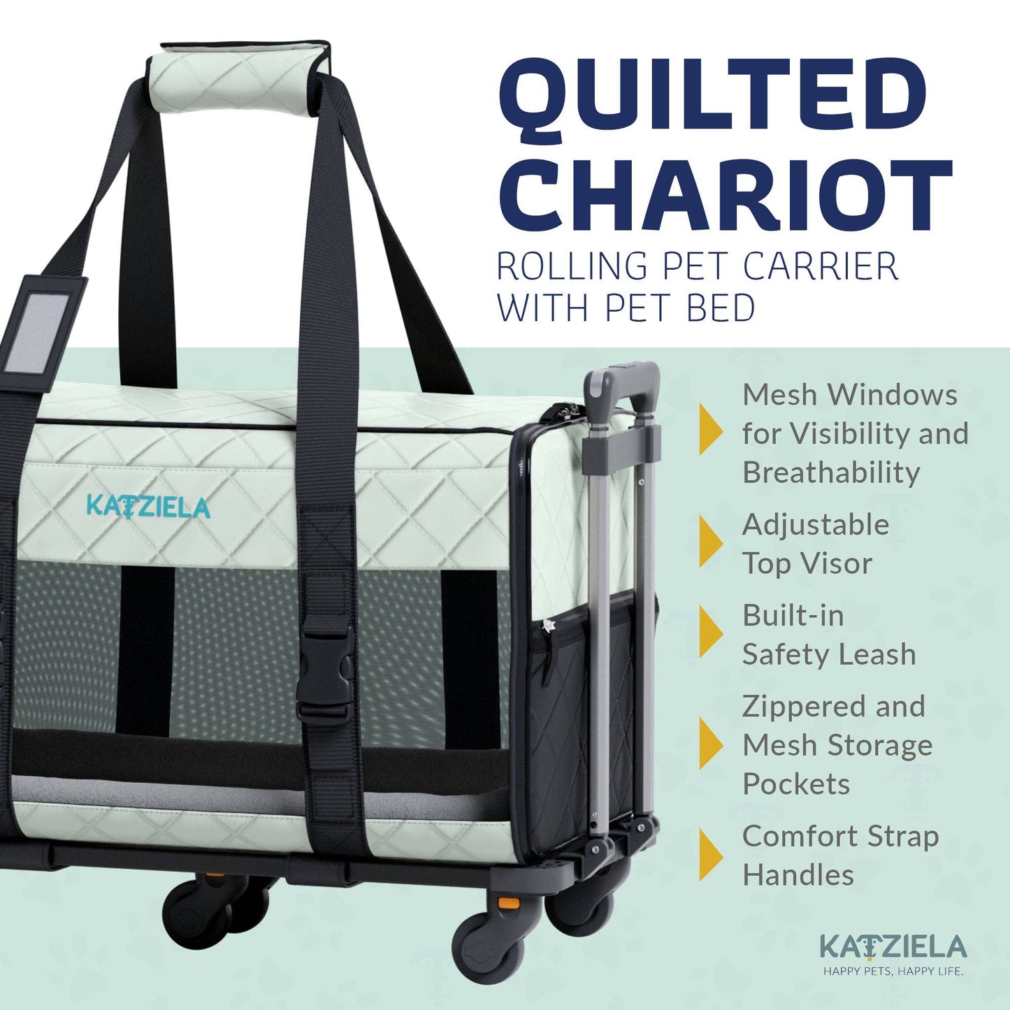 Katziela - Katziela® Quilted Chariot PRO Pet Carrier