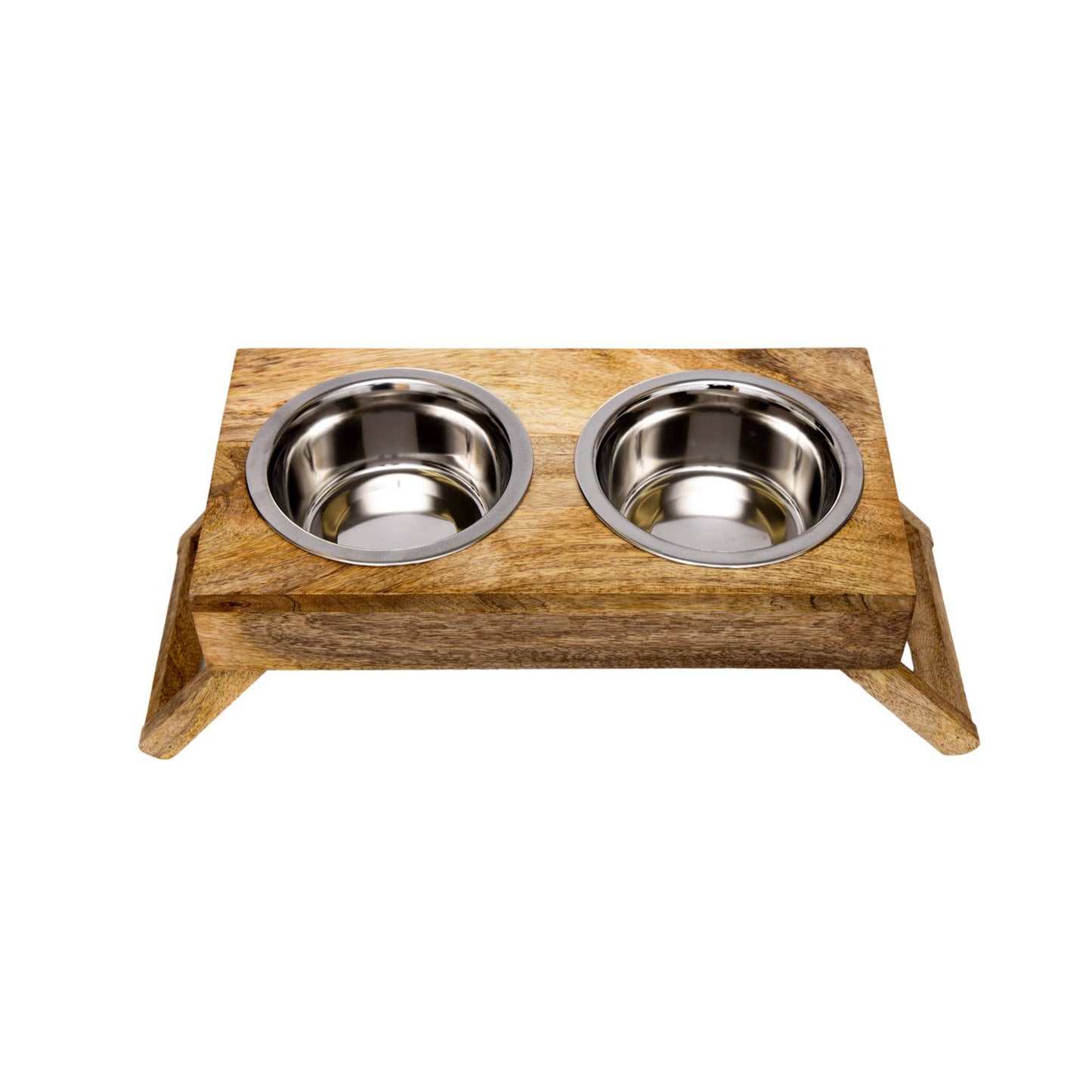 Jojo Modern Pets - Eco-Friendly Elevated Dog Wood Feeder in Natural Wood Finish
