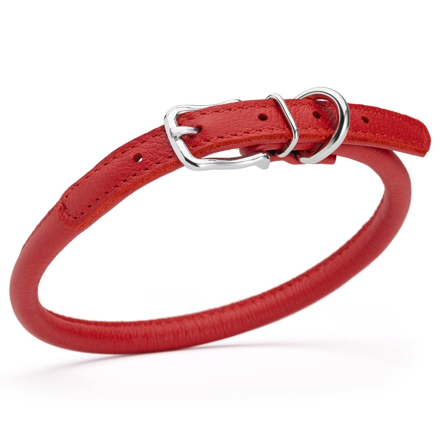 Dogline - Soft Leather Round Collar
