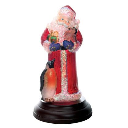 Santa With Penguin Pals