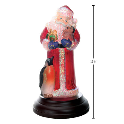 Santa With Penguin Pals