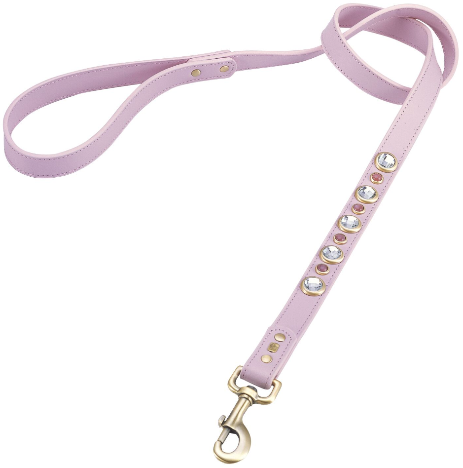 Dosha Dog - Diamond Dog Collar/Leash - Pink, Rhinestones, Pink Cat Eye
