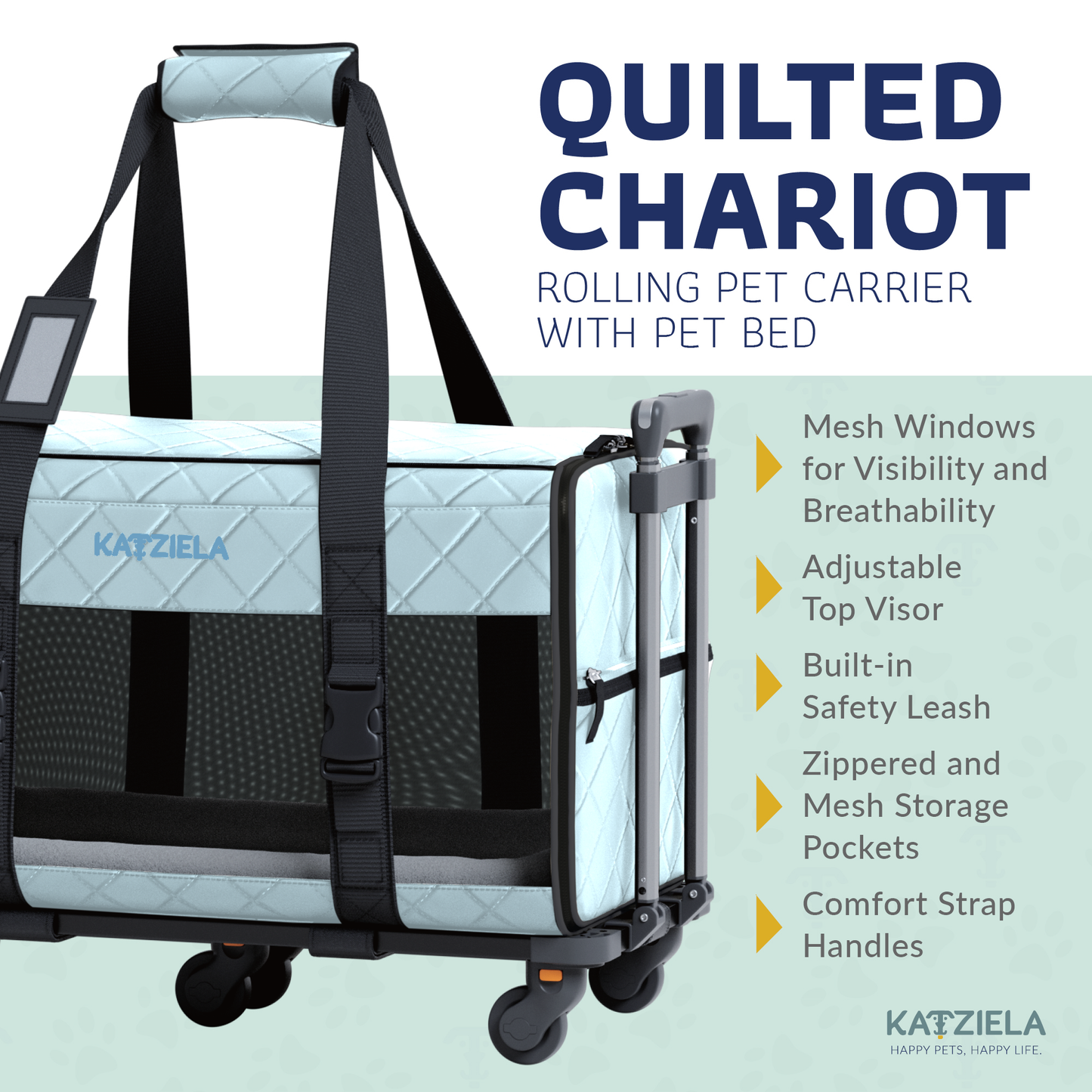Katziela - Katziela® Quilted Chariot PRO Pet Carrier