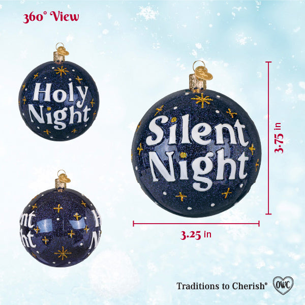 Silent Night Round Ornament