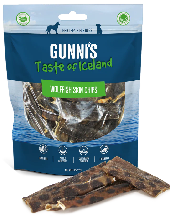 Gunni's Taste of iceland Wolffish Skin Chips