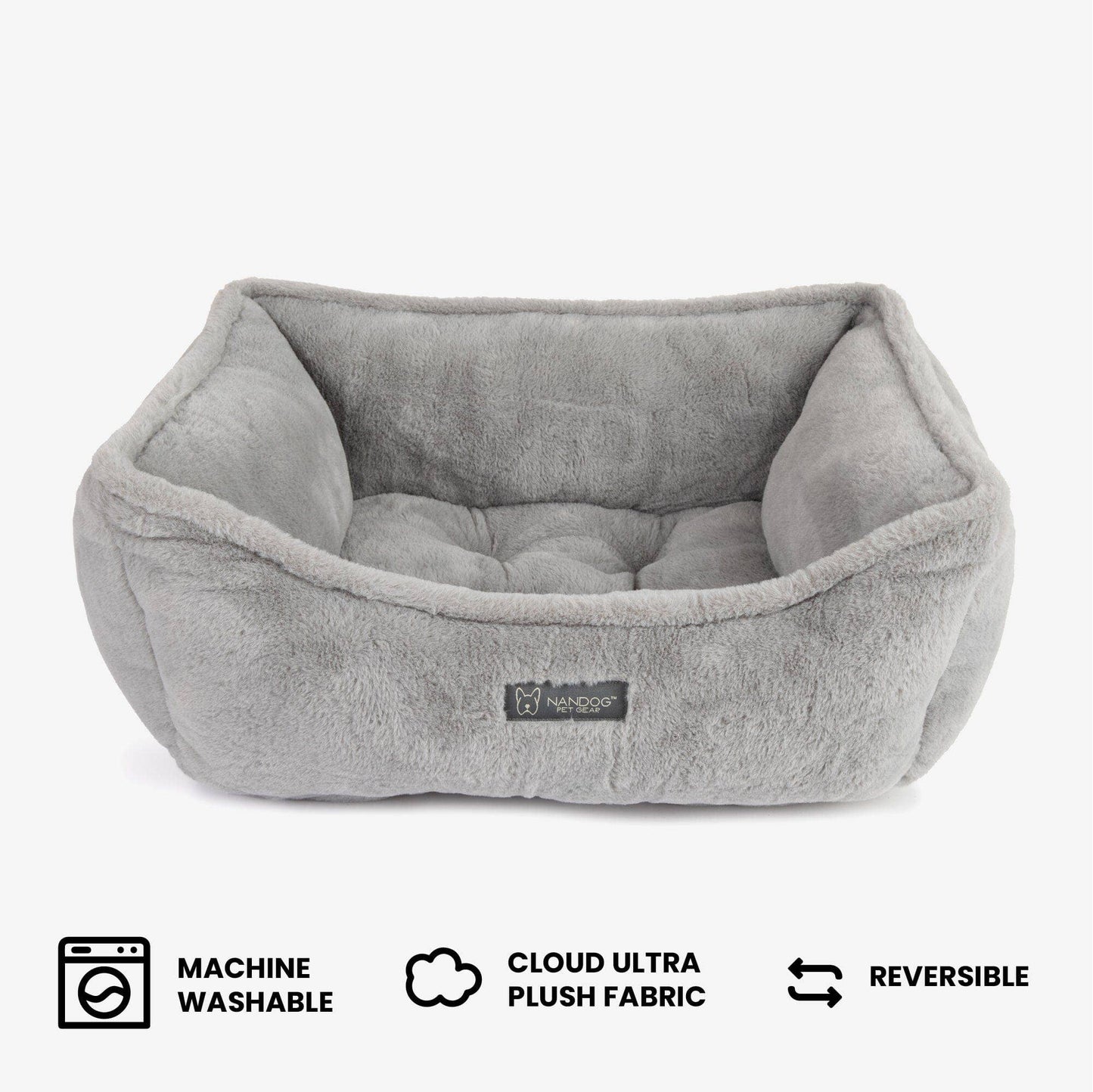 Nandog Pet Gear - The Super Cloud Bed in Pearl River Grey