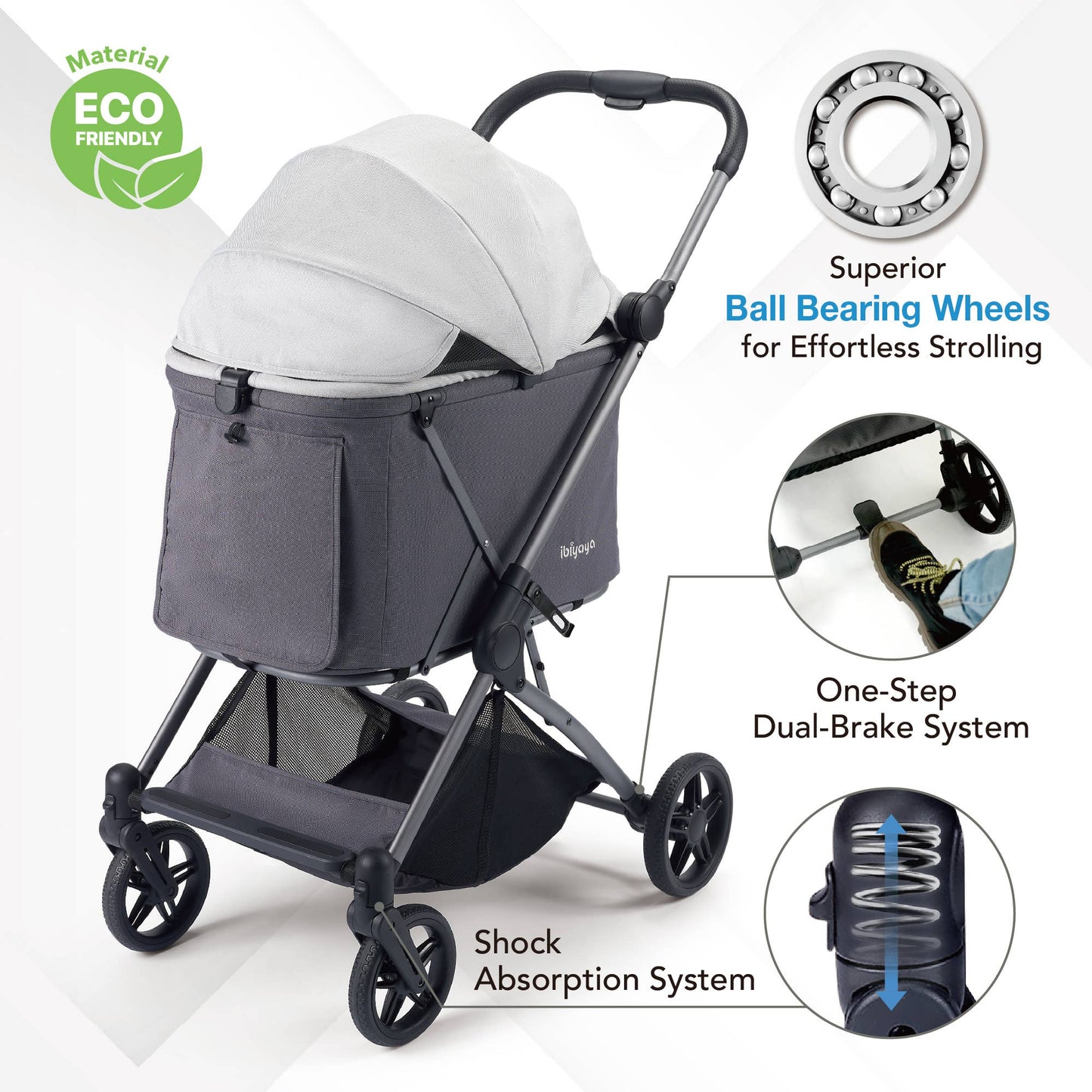 ibiyaya - Ibiyaya Maxi Deep Carriage Pet Stroller