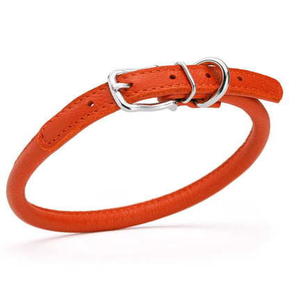 Dogline - Soft Leather Round Collar