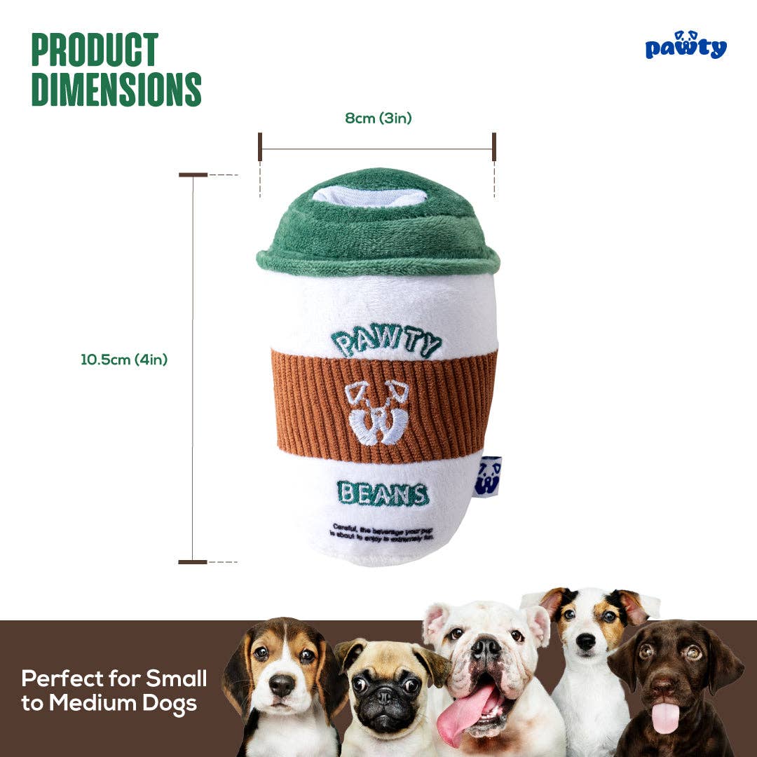 PAWTY Dog Toys - Coffee Cup