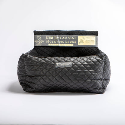 Nandog Pet Gear Florida Authorized Reseller - NANDOG Car Seat Quilted Vegan Leather BLACK