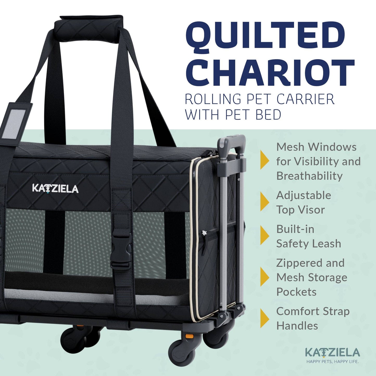 Katziela - Katziela® Quilted Chariot PRO Pet Carrier