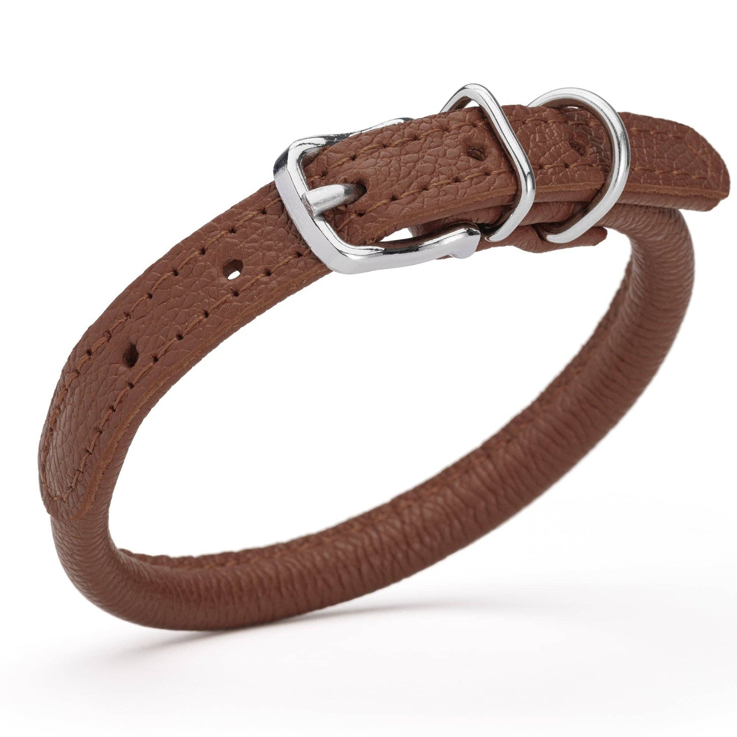 Dogline - Soft Leather Round Collar