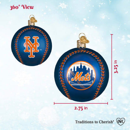 Mets Baseball Ornament
