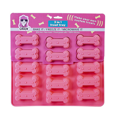Jojo Modern Pets - Dog Bone 3 in 1 Silicone Baking Treat Tray