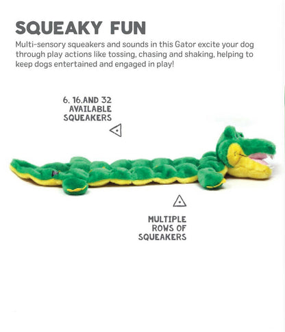 Outward Hound Squeaker Matz Gator Green XL