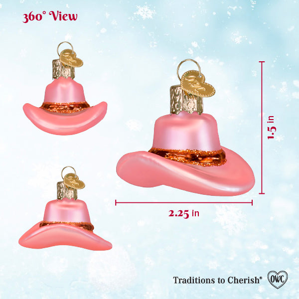 Mini Cowgirl Hat Ornament