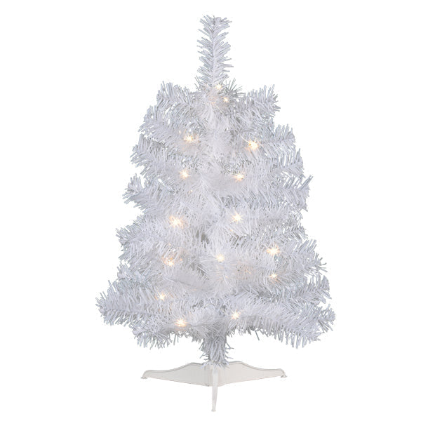 Mini White Tree Pre-lit Ornament