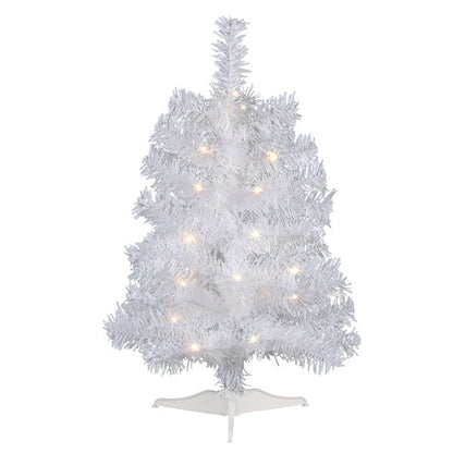 Mini White Tree Pre-lit Ornament