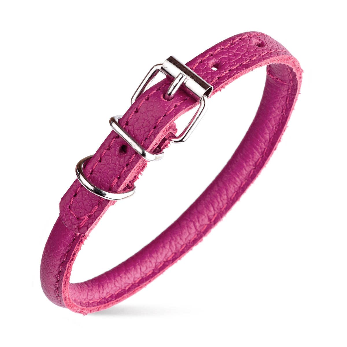 Dogline - Soft Leather Round Collar