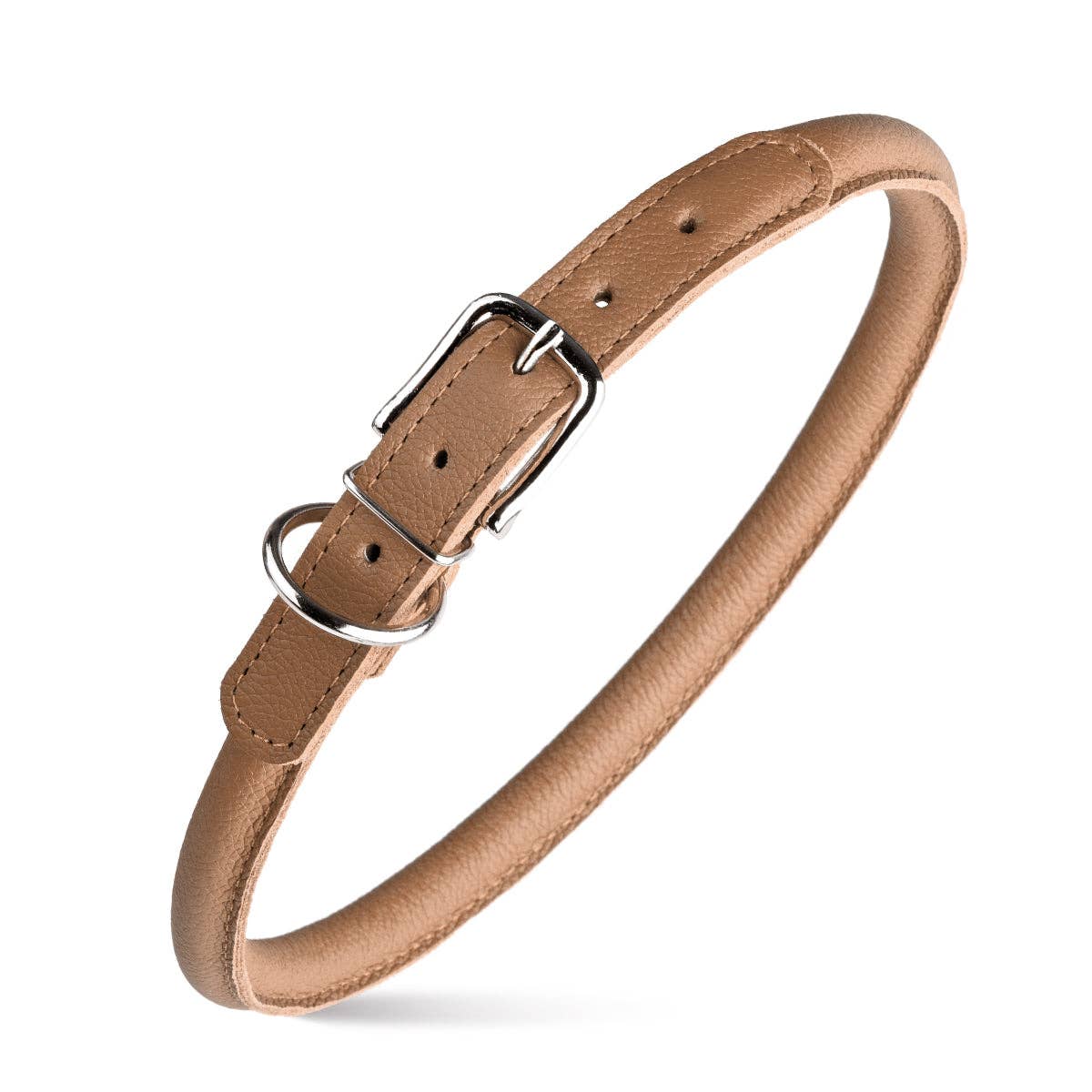 Dogline - Soft Leather Round Collar