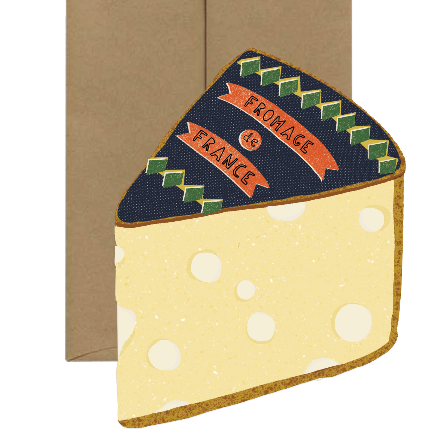 Cheese Card - French Collection Die Cut