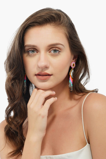 Rainbow Evil Eye Earrings