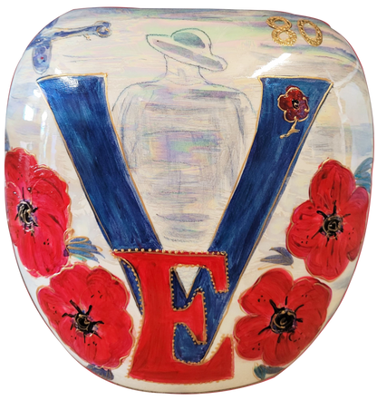 Anita Harris VE Day 80 Anniversary 19cm Purse Vase