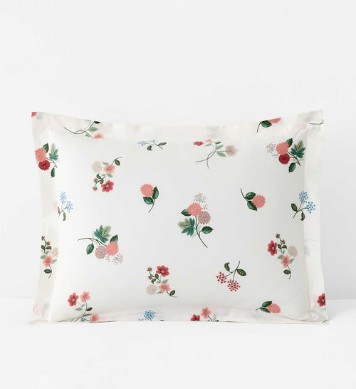 Percale Sham - Ditsy Dahlia Ivory