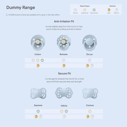 BIBS Infinity Symmetric Pacifier - Blush - Silicone
