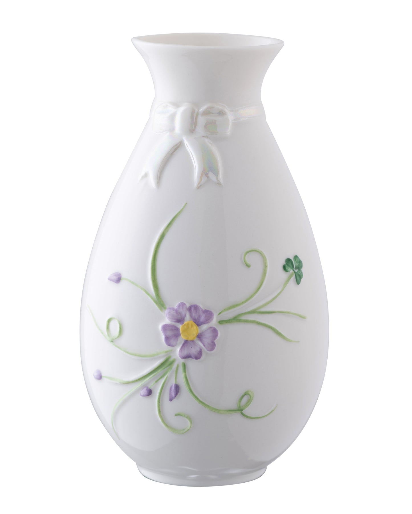 Belleek Ribbon Spill Vase