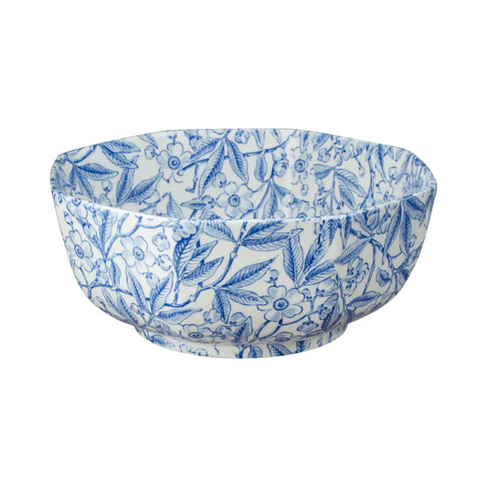 Burleigh Blue Prunus Octagonal Bowl 20.5cm/8"