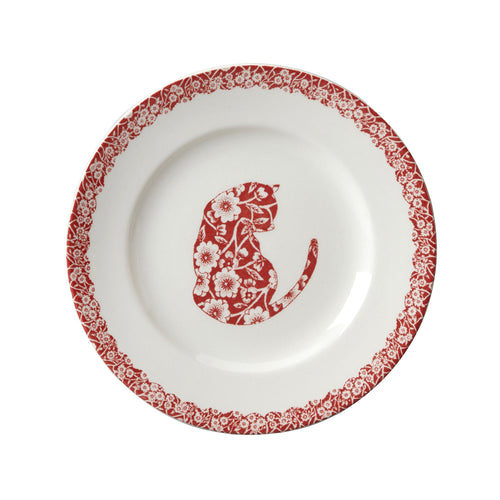 Burleigh Red Cat Plate 17.5cm