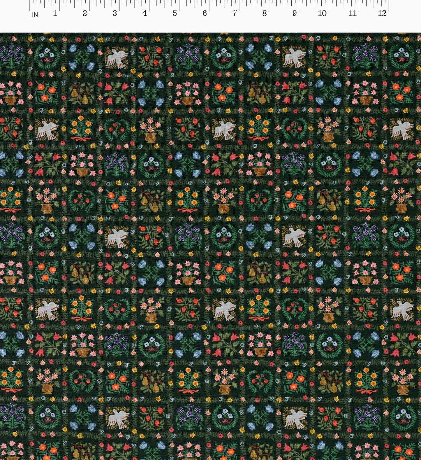 Helena Cotton Fabric - Evergreen