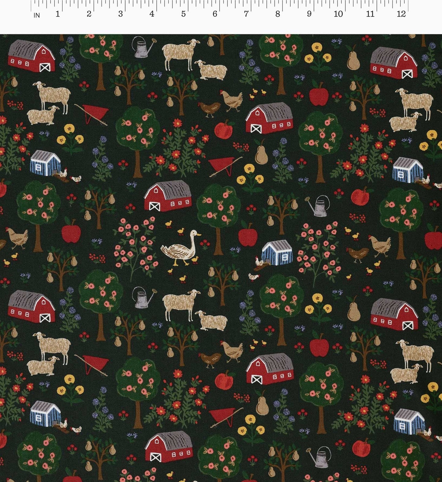 Farmhouse Cotton Fabric - Evergreen