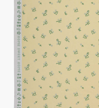 Ditsy Hydrangea Cotton Fabric - Butter