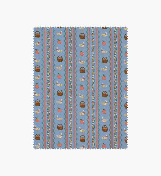 Farmhouse Stripe Cotton Fabric - Slate