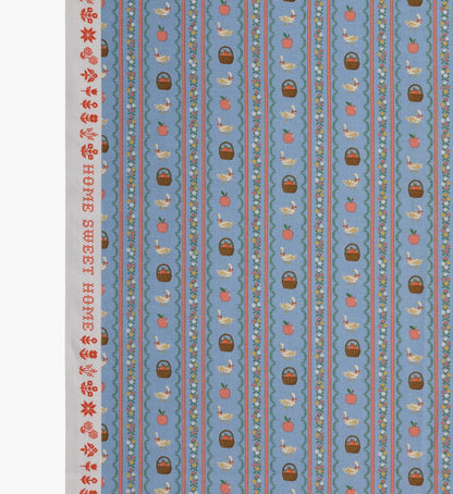 Farmhouse Stripe Cotton Fabric - Slate