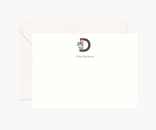 Monogram Personalized Stationery - D