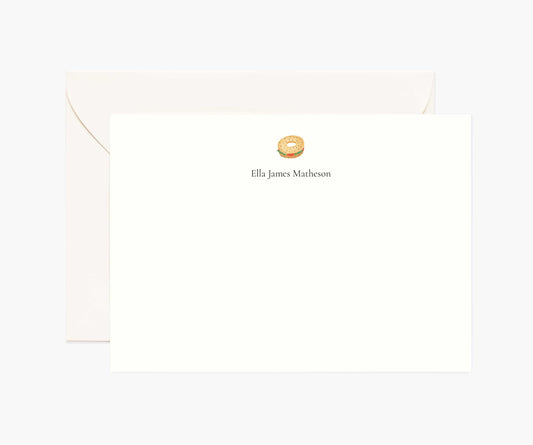 Food & Drink Personalized Stationery  - Bagel