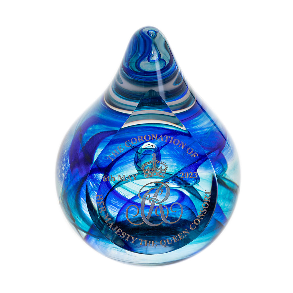Caithness Camilla Queen Consort Coronation Teardrop Paperweight