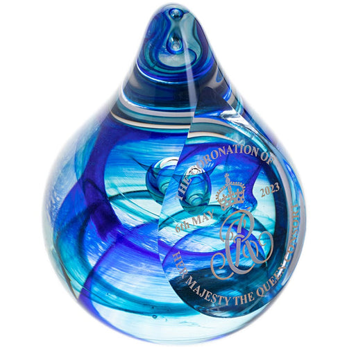 Caithness Camilla Queen Consort Coronation Teardrop Paperweight
