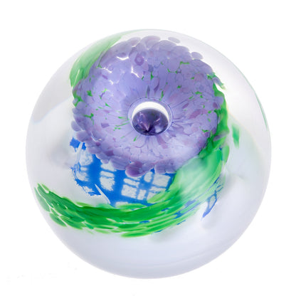 Caithness Thistle Violet Paperweight