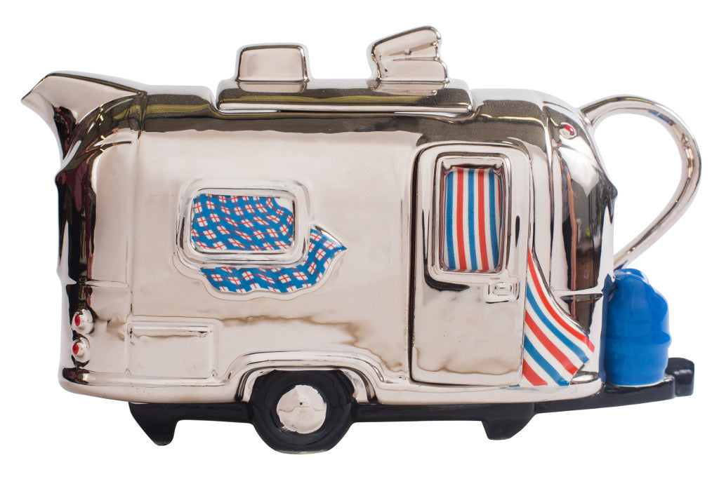 Ceramic Inspirations Airstream Silver Large Teapot