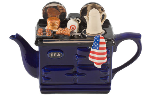 Ceramic Inspirations American Breakfast Large Aga Style Teapot Blue