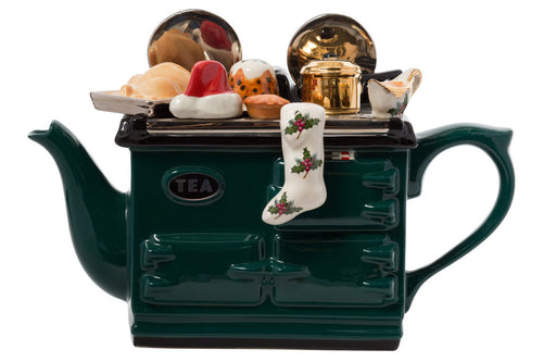 Ceramic Inspirations Christmas Aga Green Large Teapot